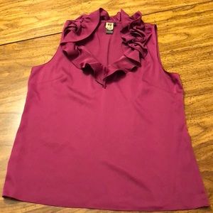 EUC Fuchsia Ruffle Blouse